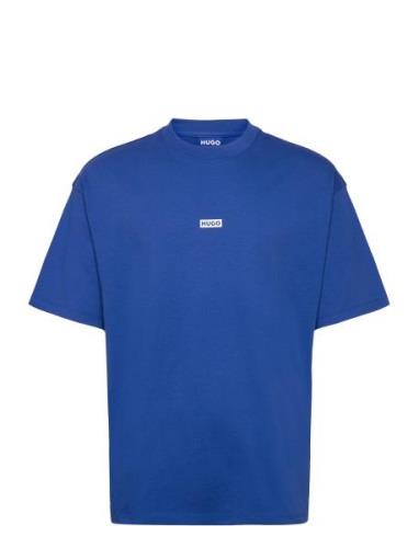 Nalono Tops T-Kortærmet Skjorte Blue HUGO BLUE