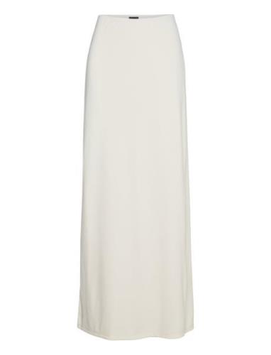 Low Waist Maxi Skirt Lang Nederdel Cream Gina Tricot