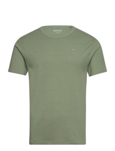 Style Allen Tops T-Kortærmet Skjorte Green MUSTANG