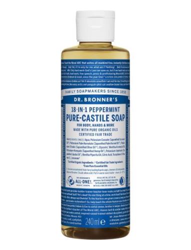 18-In-1 Castile Liquid Soap Peppermint Beauty Women Home Hand Soap Liq...