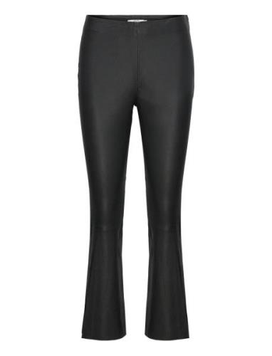Cc Heart Cropped Leather Leggings ( Bottoms Trousers Leather Leggings-...