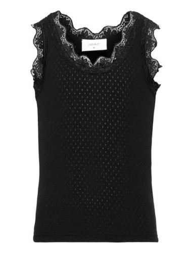 Sun Strap Tee Tops T-shirts Sleeveless Black Grunt