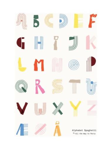 Alphabet Spaghetti Dk - Multi-Colour - 70X100 Home Kids Decor Posters ...