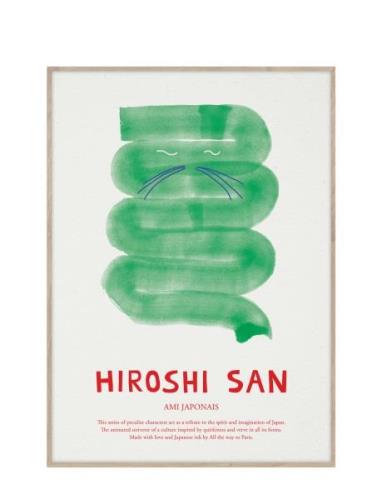 Hiroshi San, 50X70 Home Kids Decor Posters & Frames Posters Green MADO