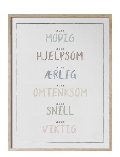 Jeg Er, Dusty Pastel - Jag Är På Norska Home Kids Decor Posters & Fram...
