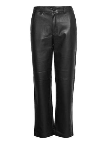 Trouser Kat Pu Bottoms Trousers Leather Leggings-Bukser Black Lindex