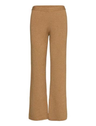 Nella Trouser Bottoms Trousers Flared Beige French Connection