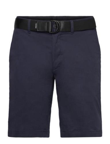 Modern Twill Slim Short Belt Bottoms Shorts Chinos Shorts Calvin Klein