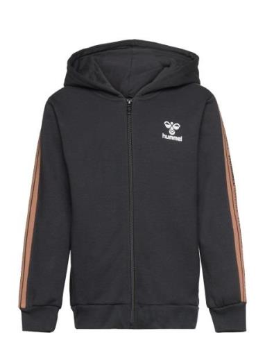 Hmlstreet Zip Jacket Sport Sweatshirts & Hoodies Hoodies Black Hummel