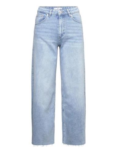 Culotte Jeans With Openings Bottoms Jeans Wide Jeans Blue Mango