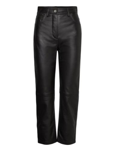 D2. Hw Cropped Leather Pant Bottoms Trousers Leather Leggings-Bukser B...