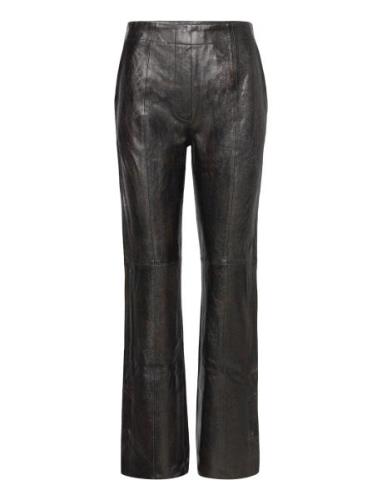 Milo - Polished Leahter Bottoms Trousers Leather Leggings-Bukser Brown...