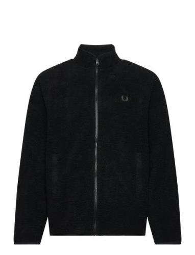 Zip Borg Fleece Tops Sweatshirts & Hoodies Fleeces & Midlayers Black F...