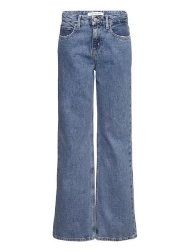 Hr Wide Leg Mid Blue Rigid Bottoms Jeans Wide Jeans Blue Calvin Klein