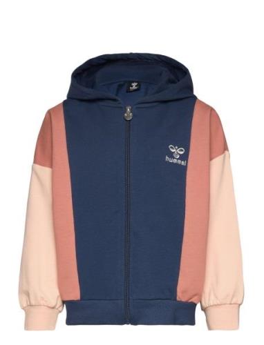 Hmlbloxi Zip Jacket Sport Sweatshirts & Hoodies Hoodies Blue Hummel