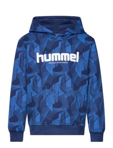 Hmlelon Hoodie Sport Sweatshirts & Hoodies Hoodies Blue Hummel