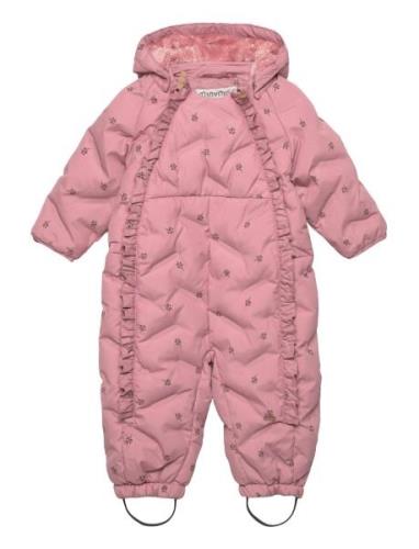 Suit Quilted Aop Outerwear Coveralls Snow-ski Coveralls & Sets Pink Mi...