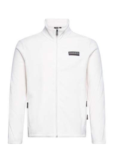 T-Iaato Fz Tops Sweatshirts & Hoodies Fleeces & Midlayers White Napapi...