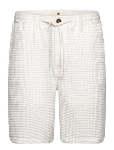 Aklt Jan Waffle Ela Shorts Bottoms Shorts Casual White Anerkjendt