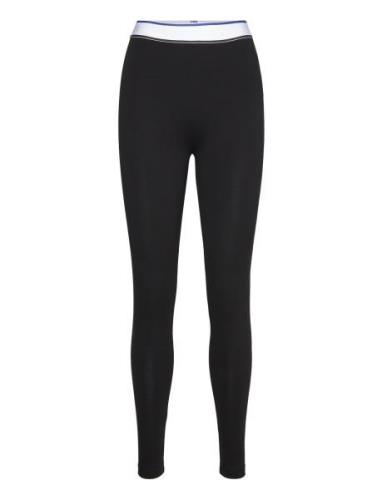 Classic Leggings_B Bottoms Trousers Leather Leggings-Bukser Black HUGO...