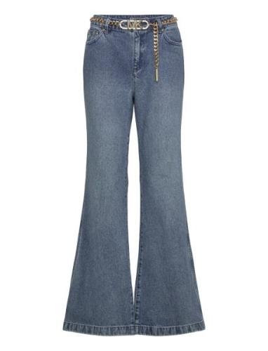 Flare Chain Belt Dnm Jean Bottoms Jeans Flares Blue Michael Kors