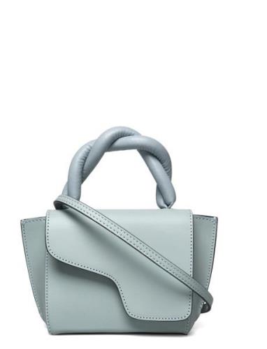 Montalbano Pastel Blue Vacchetta/Nappa Designers Small Shoulder Bags-c...