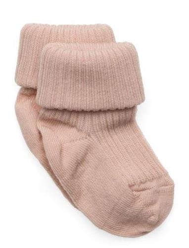 Anklesock 2/2 Pad Baby Socks & Tights Baby Socks Pink Mp Denmark