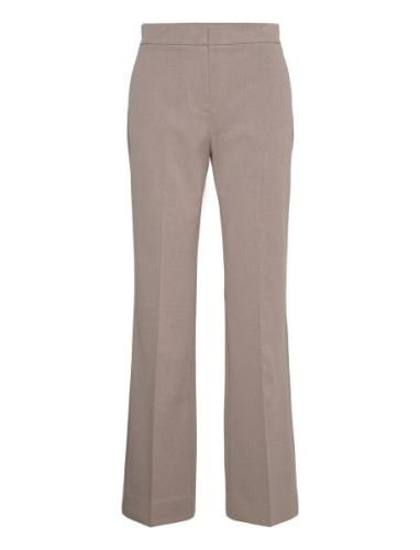 Mid-Rise Wideleg Trousers Bottoms Trousers Suitpants Brown Mango