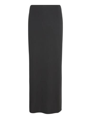 Low Waist Maxi Skirt Lang Nederdel Black Gina Tricot