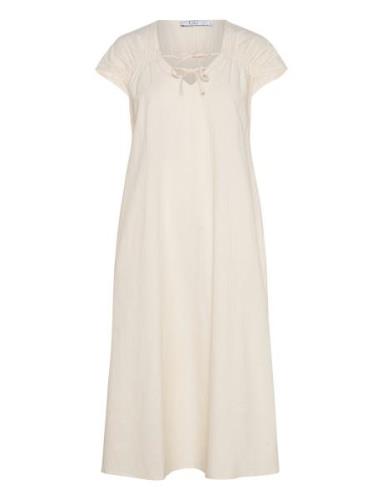Cc Heart Aliza Dress With Gathering Knælang Kjole Cream Coster Copenha...