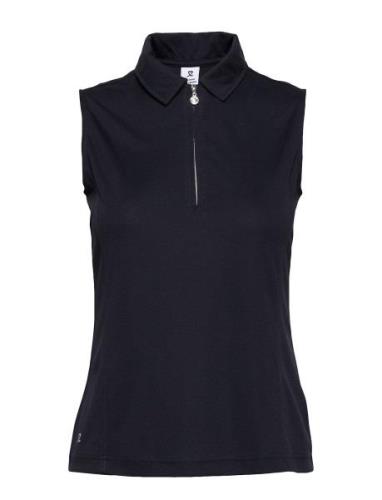 Macy Sl Polo Shirt Sport T-shirts & Tops Polos Navy Daily Sports