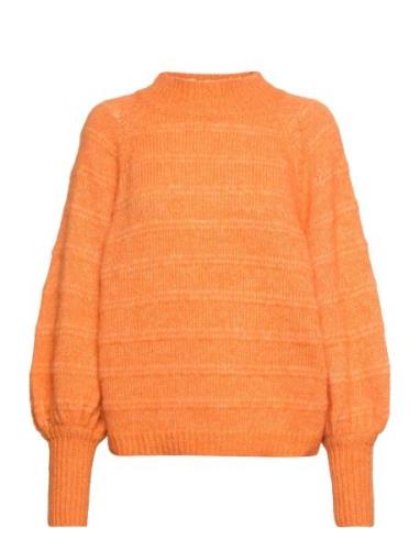 Onlcelina Ls High Pullover Knt Noos Tops Knitwear Jumpers Orange ONLY