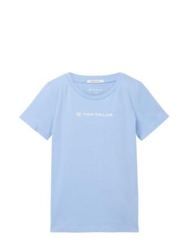 Logo T-Shirt Tops T-Kortærmet Skjorte Blue Tom Tailor