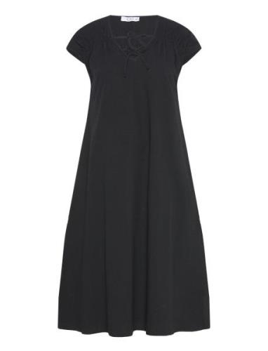 Cc Heart Aliza Dress With Gathering Knælang Kjole Black Coster Copenha...