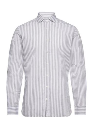 Melange Stripes Tops Shirts Casual Grey Hackett London