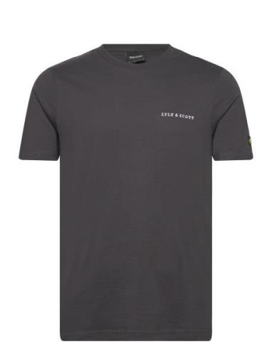 Embroidered T-Shirt Tops T-Kortærmet Skjorte Grey Lyle & Scott