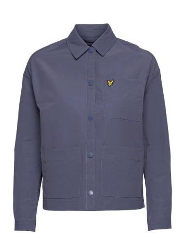 Shacket Tops Shirts Long-sleeved Blue Lyle & Scott