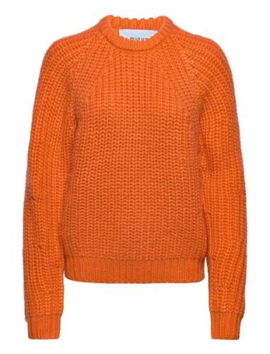 Leka Knit Pullover Tops Knitwear Jumpers Orange Minus