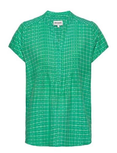 Heather Top Tops Blouses Short-sleeved Green Lollys Laundry