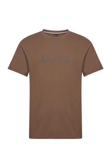 T-Shirt Rn Tops T-Kortærmet Skjorte Brown BOSS