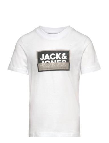 Jcologan Tee Ss Crew Neck Ss24 Jnr Tops T-Kortærmet Skjorte White Jack...