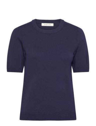 Pd-Eba Ss Knit Tops Knitwear Jumpers Navy Pieszak