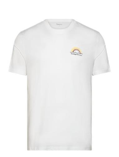 Regular Fit Single Jersey Sunset Ch Tops T-Kortærmet Skjorte White Kno...