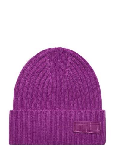 Karli Accessories Headwear Hats Beanie Purple Molo