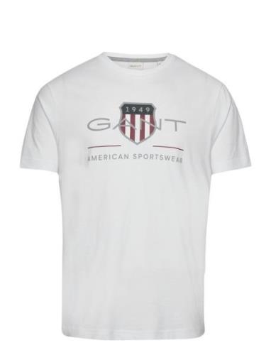 Reg Archive Shield Ss T-Shirt Tops T-Kortærmet Skjorte White GANT