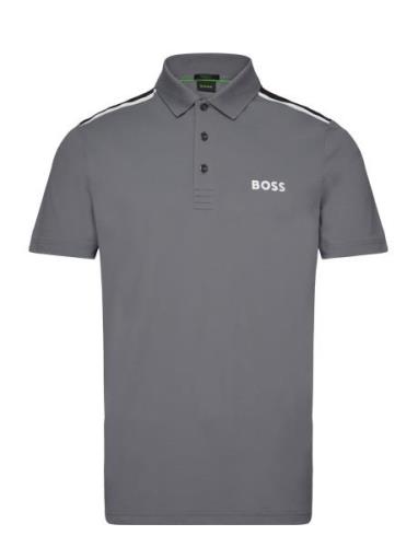 Paddytech Sport Polos Short-sleeved Grey BOSS