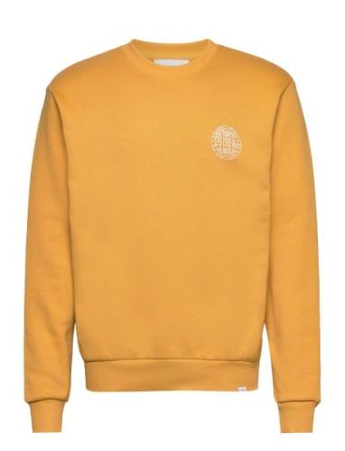 Globe Sweatshirt Tops Sweatshirts & Hoodies Sweatshirts Yellow Les Deu...