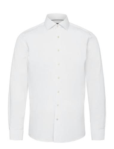Plain Fine Twill Shirt, Wf Ls Tops Shirts Business White Lindbergh Bla...