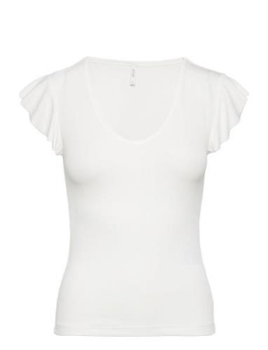 Onlbelia S/L Top Jrs Noos Tops T-shirts & Tops Short-sleeved White ONL...