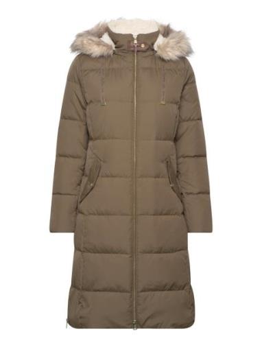 Polyester/Down-Hd Diamond Puffer Foret Jakke Brown Lauren Ralph Lauren